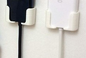 vga adapter wall holders gadget 3d print model - Mito3D