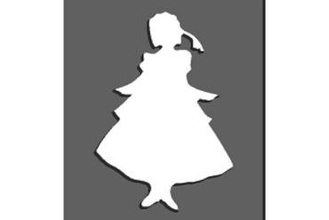 victorian maid silhouette cookie frame 3D printer parts and enhancements 3d print model - Mito3D
