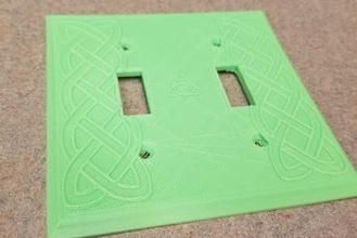 viking celtic Doppel-Lichtschalter Abdeckung Ihre home 3d print model - Mito3D