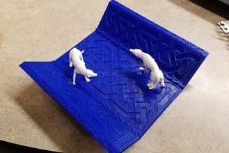 viking corner molding wolves your home 3d print model - Mito3D