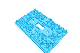 viking dragon light switch face plate your home celtic wall 3d print model - Mito3D