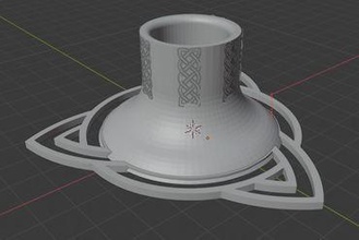 viking inspired candle holder your home 3d print model - Mito3D