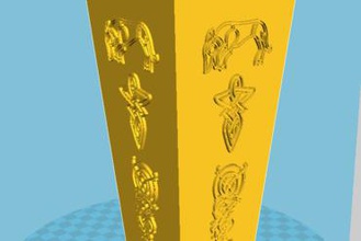 viking mashup project vase your home celtic 3d print model - Mito3D