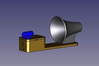 visualizador voz Bildung Stimme laser reflexion visualizer Reflexion freecad 3d print model - Mito3D
