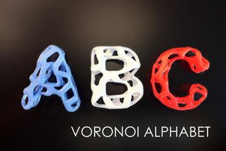 voronoi alfabe z sanat 3d print model - Mito3D