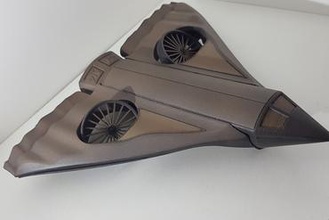 vtol-Flugzeug - Spielzeug 3d print model - Mito3D