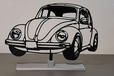 vw scarabeo classico 2d 3d arte ed sept7 3D print model - Mito3D