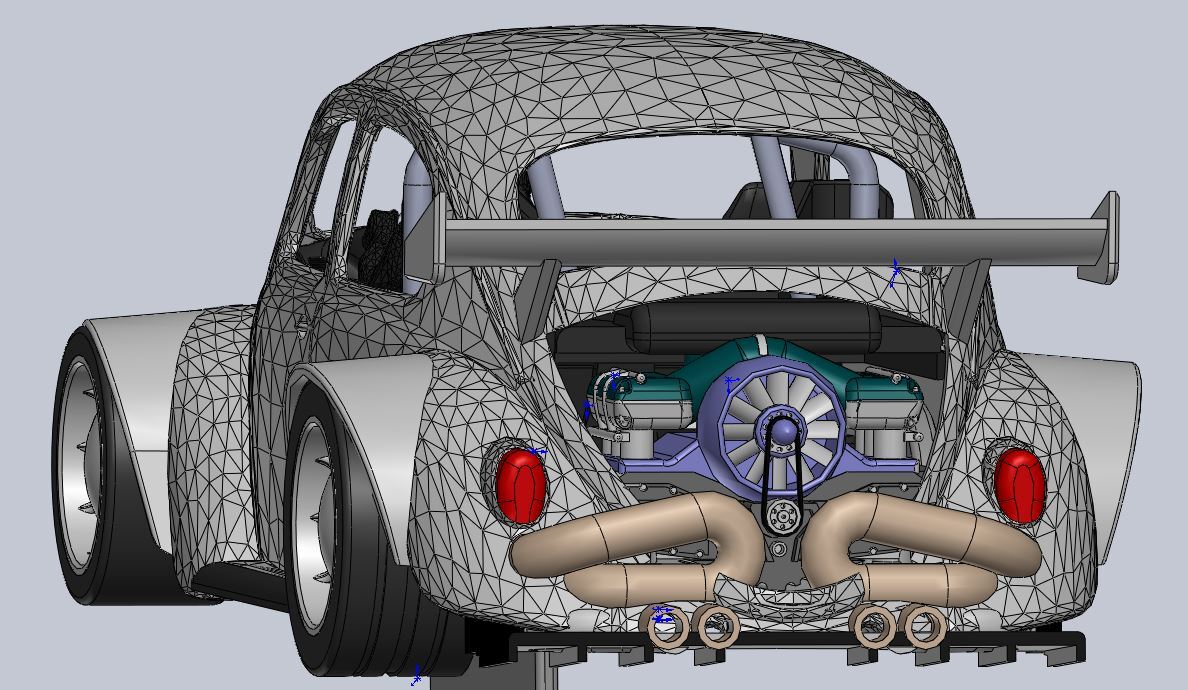 vw besouro slotcar to 3d impressão 1 32 modelo cox 3D print model - Mito3D