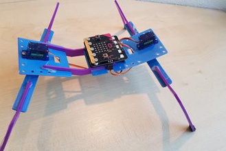 walker bot maker diy coding microbit microbit101 servo 3d print model - Mito3D