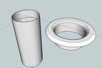 Wand-conduit 64mm dia Ihre home 3d print model - Mito3D