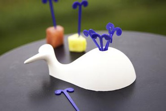 wally whale vase Ihre home Zahnstocher Zahnstocher-Halter Blumen-vase Wal horderves vorspeise Obstschale party Küche 3d print model - Mito3D