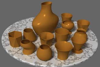 vasos de agua conjunto 12 tipos diferentes gafas 1 jarra su casa beber el lanzamiento la cena 3d print model - Mito3D