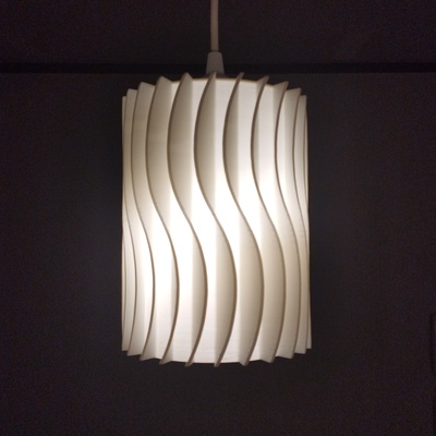 welle lampe lampenschirm decke tabelle anhänger 3d print model - Mito3D