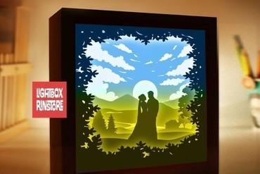 wedding sunset lightbox For your home lampara lamp 3d print model - Mito3D