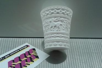 weekly cup 50 nur mal Weihnachten maker diy 3d Kunst Haushalt Küche ornament pla single-walled supportless ultimaker nützlich vase 3d print model - Mito3D