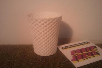 weekly cup nr21 maker diy 3d art household kitchen ornament pla single walled supportless ultimaker useful vase 3d print model - Mito3D