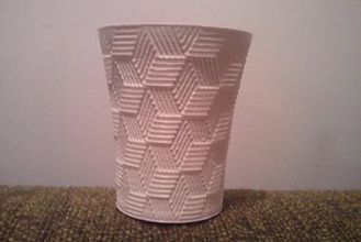 weekly cup nr3 maker diy 3d art cup-a-week household kitchen low res ornament pla single walled supportless ultimaker useful vase 3d print model - Mito3D