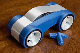 wheel mod greg zumwalt's windup car toys ninjaflex zumwalt 3d print model - Mito3D