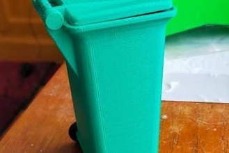 wheely bin miniaturas Rodas caixote lixo recusar cavalinho 3d print model - Mito3D