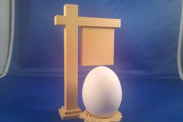 beyaz çit çiftlik yumurta tutucu sanat 3D print model - Mito3D