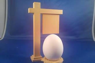 white fence farm egg holder art 3d print model - Mito3D
