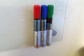 whiteboard pen holder your home dry erase marker board eraser fusion 360 stockholm makerspace 3d print model - Mito3D