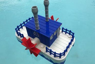 wifi a bordo di un battello i giocattoli barca remi giocattolo esp32 ultimaker autodesk fusion 360 3d print model - Mito3D