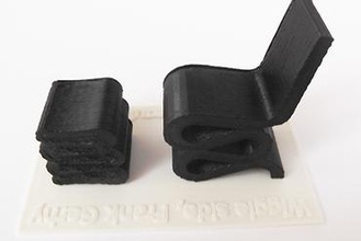 wiggle chair - frank gehry 3d printer parts enhancements design side modern abs filaflex 3d print model - Mito3D