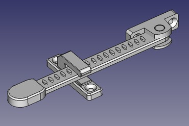 pencere mandalı ev mandal yedek parça freecad 3D print model - Mito3D