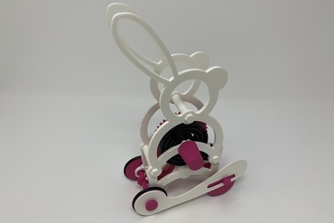 windup bunny 2 pla spring motor floating pinion drive toys easter autodesk fusion 360 ultimaker 3D print model - Mito3D