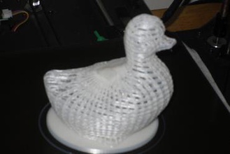 wire frame duck art decorative 3d scan 3d print model - Mito3D