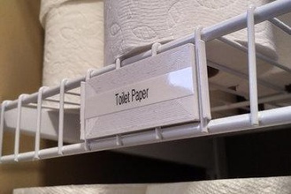 wire shelving labels your home shelf shelves label organization organize 3d print model - Mito3D