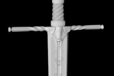 witcher 3 espada de aço brinquedos 3D print model - Mito3D