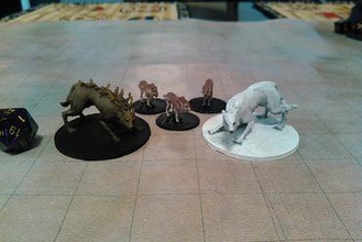 wolves worgs your tabletop game miniatures werewolf wolf dire worg monster winter beast forest tundra snowflake rainforestitaly snow dungeons dragons & rpg roleplaying d&d dnd 3d print model - Mito3D