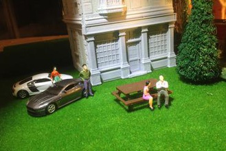 wood picnic table - scale model miniatures 3d print model - Mito3D
