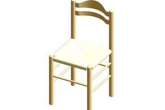 hölzern Stuhl sitzen Stroh Zuhause Haus 3d print model - Mito3D