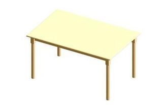hölzern Tabelle 140 cm 90 73 Zuhause Haus 3d print model - Mito3D