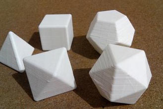yet another platonic solid set education geometry geometric math solids learning teaching 3d print model - Mito3D