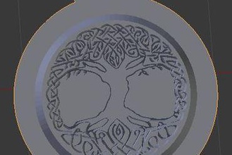 yggdrasil collier normal bataille d'usure bijoux 3d print model - Mito3D