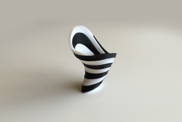 zebra vase dual extrusion 2 color your home bcn3d sigma 3d printer nozzle material printing print time-laps dualstrusion 3D print model - Mito3D