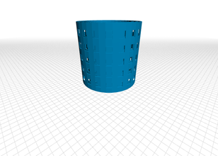 3d-printable lampshade standard light fixture concentric perforated shading walls household objects cinema 4d cinema4d desktop lamp drum drum-shade illumination 3d print model - Mito3D