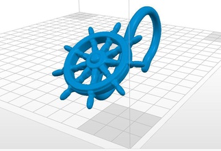 captains wheel shower hanger household objects contest2015 householditems showerhangers 3d print model - Mito3D