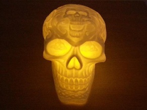 celtic skull led lamp hollow art & design contest2015 3d print model - Mito3D