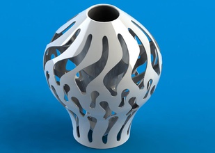 connect art & design contest2015 flower lamp light tealight vase 3d print model - Mito3D