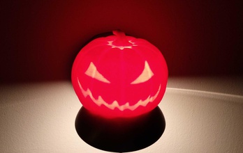 halloween pumpkin hollow art & design contest2015 lamp led light 3d print model - Mito3D