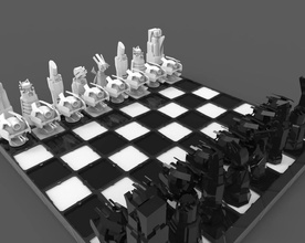 human control chess set games & cosplay contest2015 game 3d print model - Mito3D