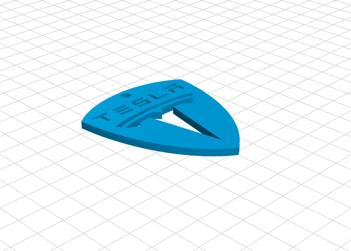 logotipo de tesla la automoción marca coches el anillo 3D print model - Mito3D