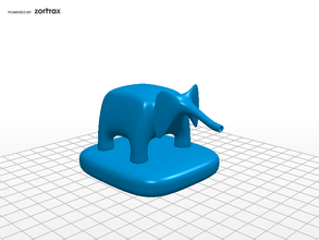 minimalista elefante arte & design o blender a acetona bomba de pintura kunta 3d print model - Mito3D