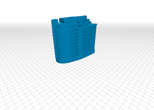 edificio de oficinas arquitectura mock-up la zortrax 3d print model - Mito3D