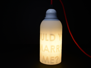 message secret de la lampe voulez-vous m'épouser les objets maison 3d print model - Mito3D